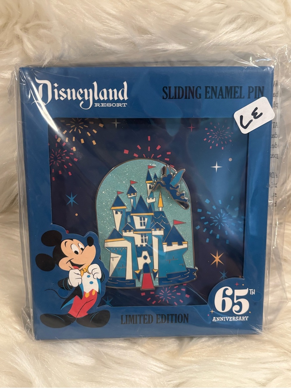 Disney DLR Disneyland 65th Anniversary Jumbo Castle Pin With Slider Loungefly LE